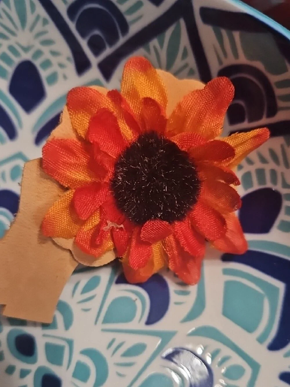 Hand Crafted Sunflower Cowgirl Boot Pet Collar Floral Charm Accent NEW Gifted